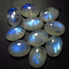 Calibrated Size 12x16 mm Oval Cabochon - Gorgeous High Quality Rainbow Moonstone Full Flashy Fire 10 pcs